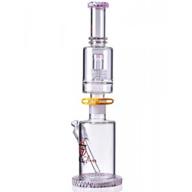 Chill Glass 20" Bong with Multi Percs with a Downstem and Bowl - Pink New