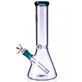 12" Loud Cloud Glass Thick Clear Beaker Base Bong Water Pipe - Teal New