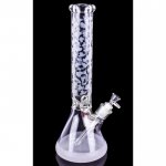 The Vibranium - Chill Glass 15" Thick UV Reactive Color Changing Beaker Base Bong - Pink New