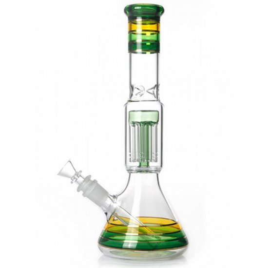 Booster Gold - 12\" Bong With 8-arm Tree Perc New
