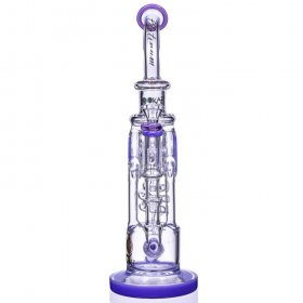 The Will - 13" Lookah? Tilted Inline Coiled Perc Bong Water Pipe - Final Clearance - Assorted Colors New