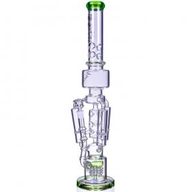 The Imperial - Lookah? - 23" Sprinkler Perc to Triple Honeycomb Chamber Bong - Ice Green New