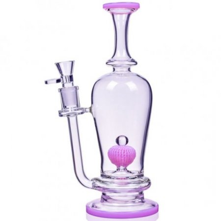 The Royal Vase - 11" Specialty Percolator Cylinder Base Bong - Pink New