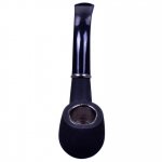 5.25" Dark Black Textured Wooden Pipe - Dark Knight New