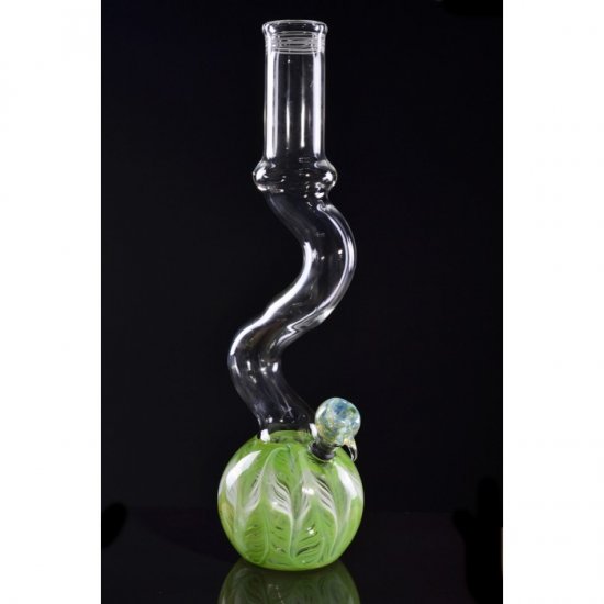 16\" Snake Neck Water Pipe - Green New