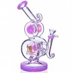 M'Lady - Lookah? - Double Chambler Showerhead Perc Bong - Pink New