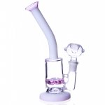 8" Turbine Honeycomb Water Pipe - Pink Tilted New