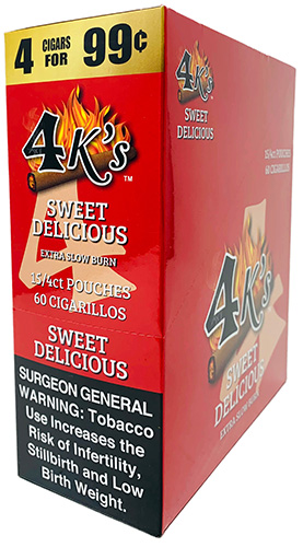 4 Kings Cigarillos Sweet Delicious 15ct